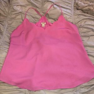 J. Crew Scalloped Cami Tank pink size 12